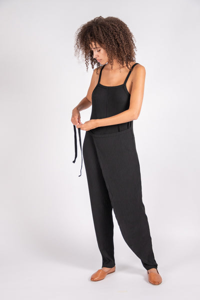 Lina black knit jumpsuit