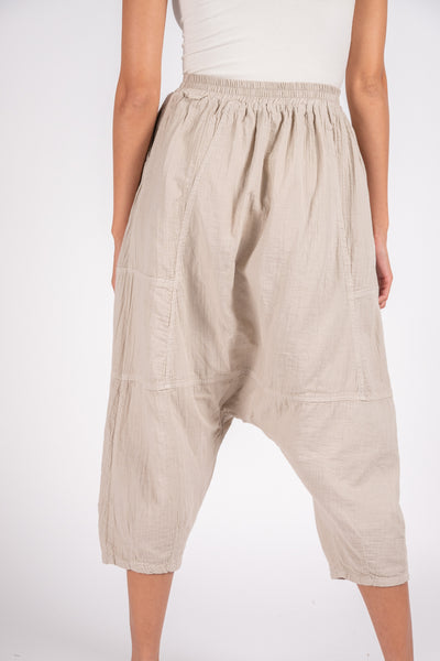 Kiko pants in stone cotton gauze