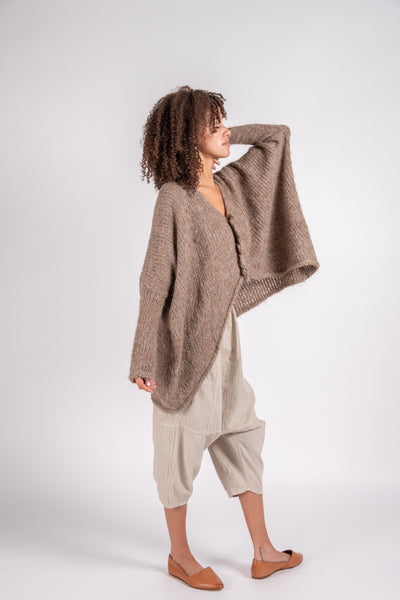 Ren suri alpaca knit top in cedar