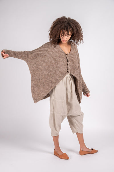 Ren suri alpaca knit top in cedar