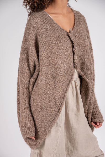 Ren suri alpaca knit top in cedar