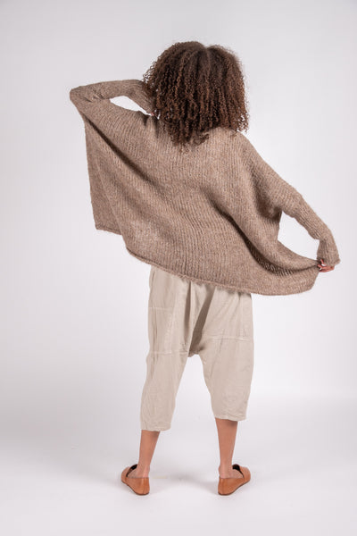 Ren suri alpaca knit top in cedar