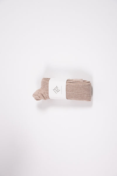 Overknee socks in tan