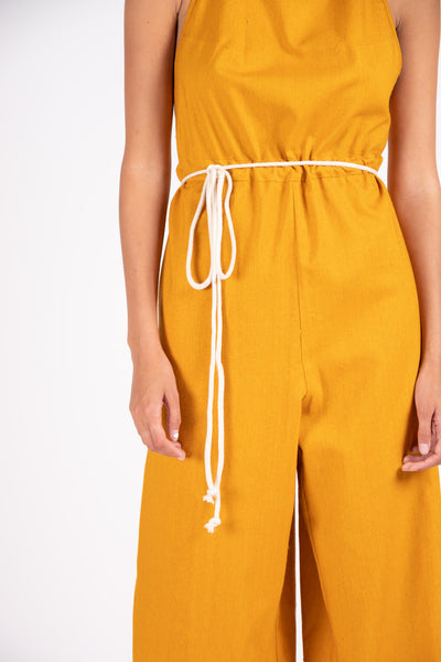 Shore jumpsuit in wild silk and wool