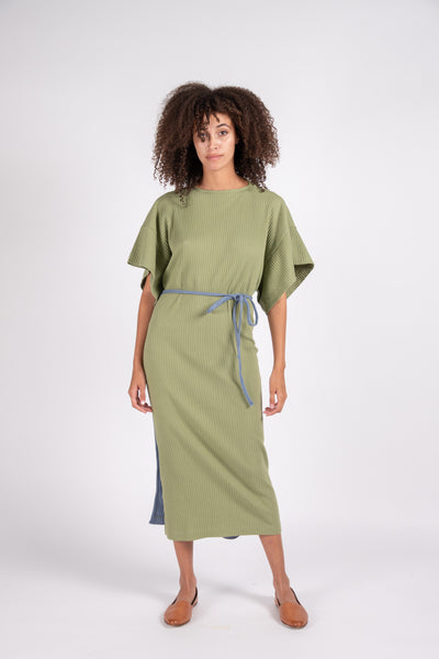 Clair dress in rib fleece