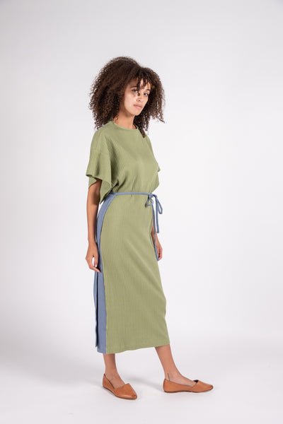 Clair dress in rib fleece