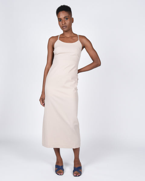 Teresa linen dress in stone