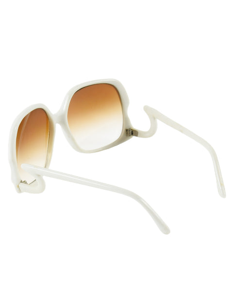 White vintage sunglasses
