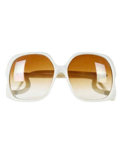 White vintage sunglasses