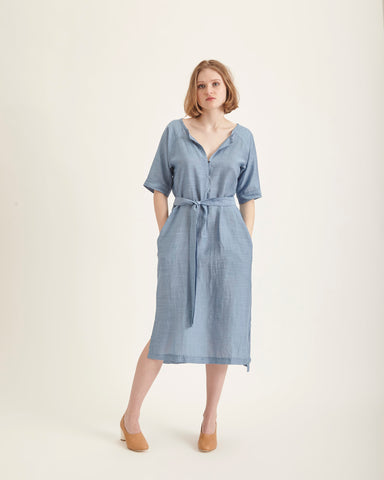 Gaia dress in azure