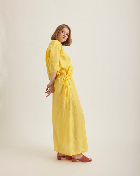 Roja maxi-dress in lemon