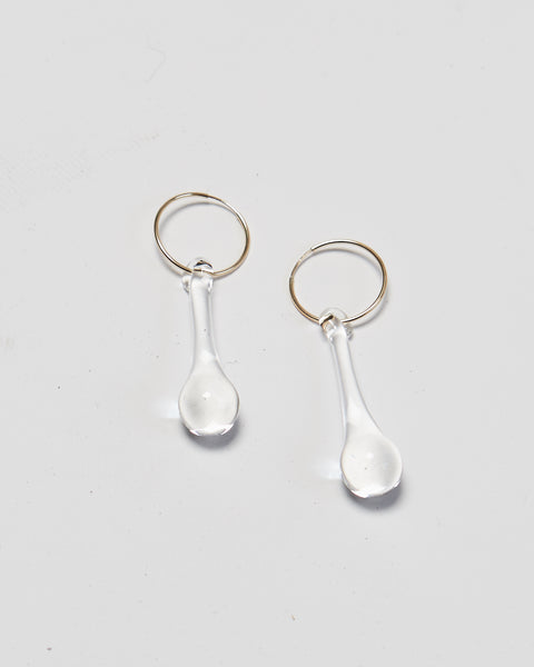 if you want to make me cry earrings in clear glass