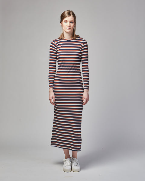 Soso dress in brown stripes