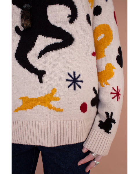 Multicolored Folk sweater
