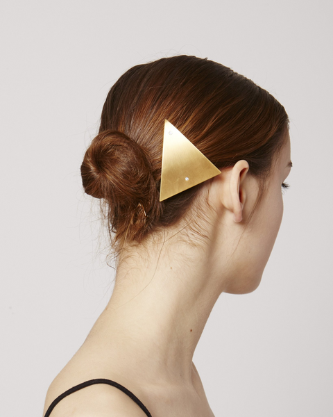 Hair clip HC03 in shiny gold