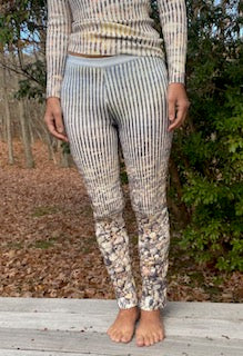 Nonna knit leggings in low tide print