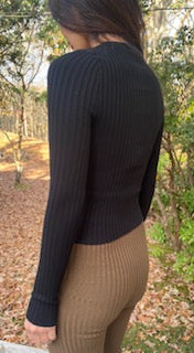 Nonna pearl cardigan in onyx