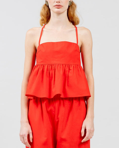 Imani cotton top in red