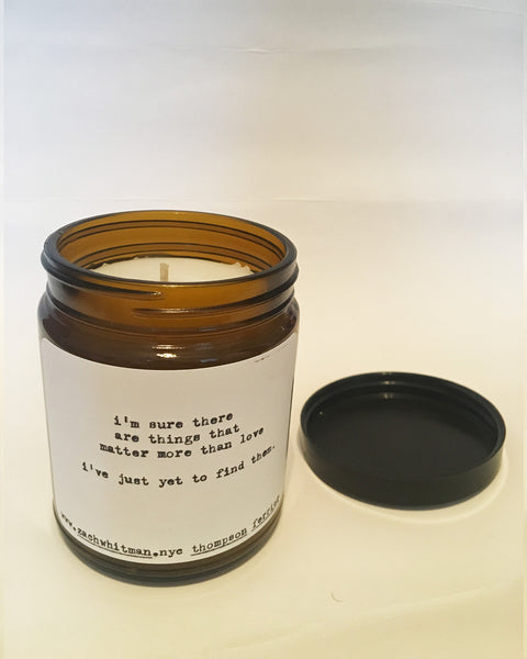 I am sure poem candle