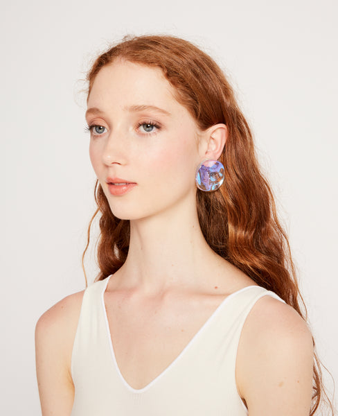 Small reflection medusa earrings