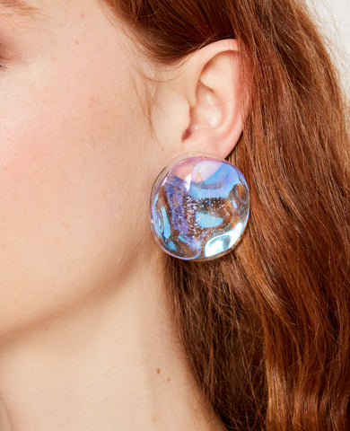 Small reflection medusa earrings