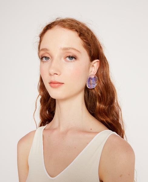Small reflection medusa earrings