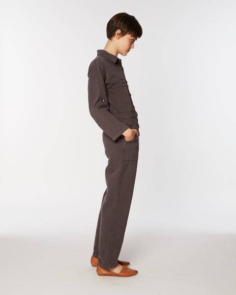 Utility jumpsuit in brown