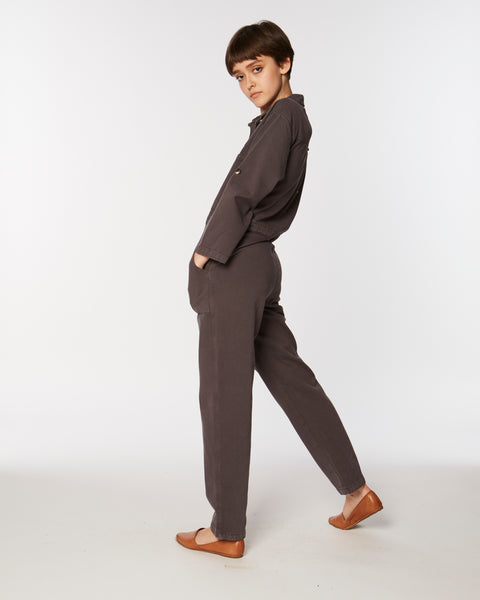 Utility jumpsuit in brown