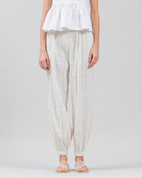 Libra cotton poplin pants in white