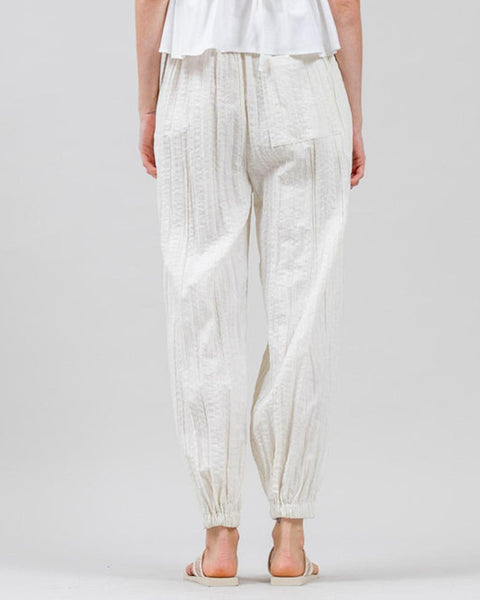 Libra cotton poplin pants in white