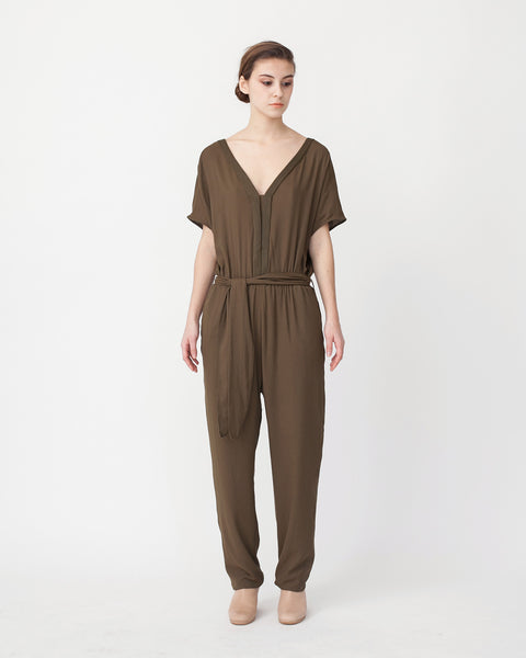 Mara Jumpsuit in Khaki - Founders & Followers - Sessun - 1