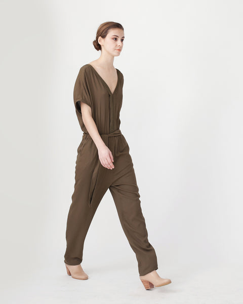 Mara Jumpsuit in Khaki - Founders & Followers - Sessun - 4