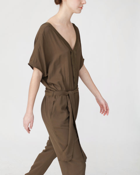 Mara Jumpsuit in Khaki - Founders & Followers - Sessun - 6