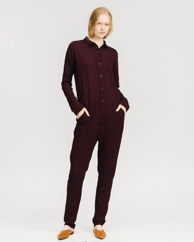 Aurie jumpsuit in wine
