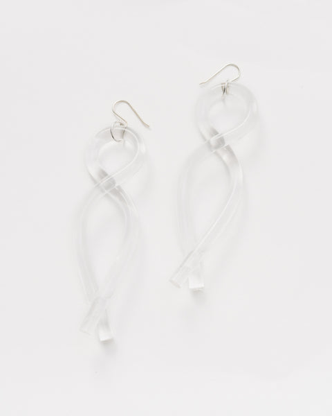 Pendant lucite earrings