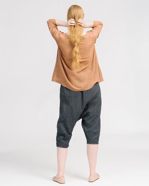 Jute workshirt in clay