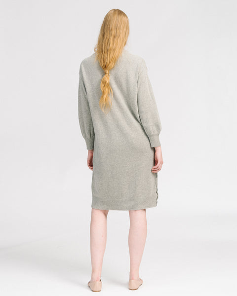 Lou sweater dress in cloud grey