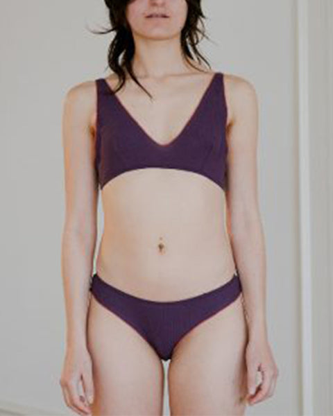Pam pants in purple contrast
