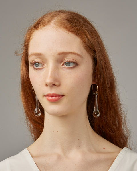 if you want to make me cry earrings in clear glass