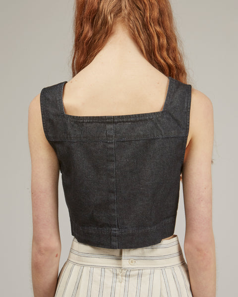 Ginny crop denim top