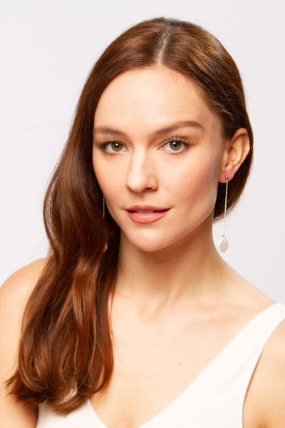 Linya white pearl earrings