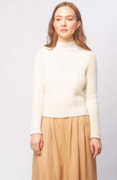 Isa alpaca rib knit top