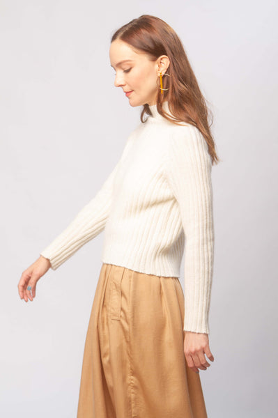 Isa alpaca rib knit top