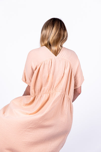 Lihue dress in tanning peach
