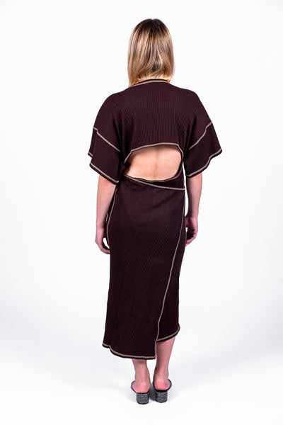 Clair organic cotton dress in tactile/cochlea