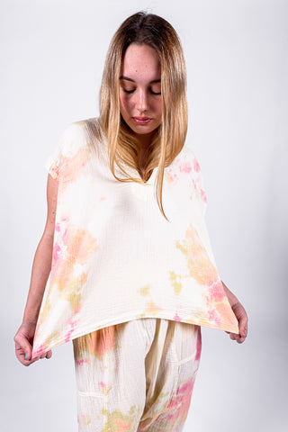 Celeste top in citrus tie dye