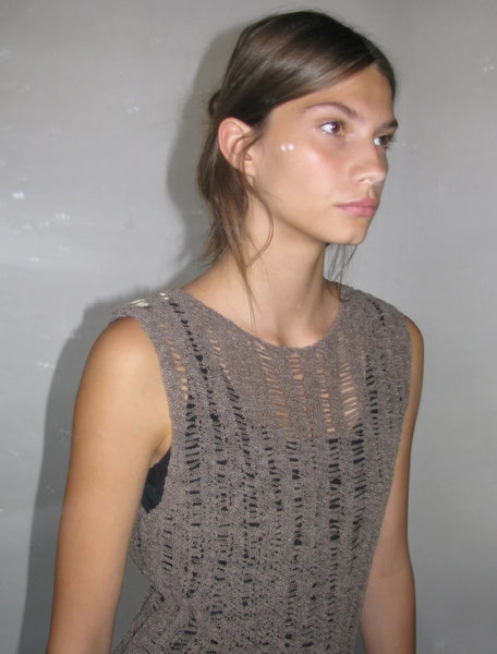 Alhambra knit dress in taupe print