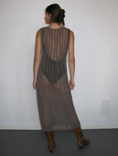 Alhambra knit dress in taupe print