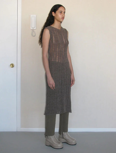 Alhambra knit dress in taupe print