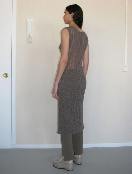 Alhambra knit dress in taupe print